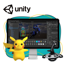 Мир игр на Unity 2D на популярном движке + AI-помощники - КИБЕРшкола программирования для детей, компьютерные курсы для школьников, начинающих и подростков - KIBERone г. Реж