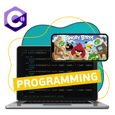 Программирование на C#. Удивительный мир 2D-игр - КИБЕРшкола программирования для детей, компьютерные курсы для школьников, начинающих и подростков - KIBERone г. Реж